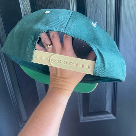 Vintage 1996 Atlanta Olympics Logo 7 Green & Tan SnapBack Hat - Picture 4 of 7
